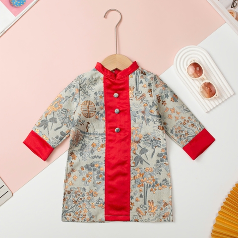 Áo dài Bé trai gấm Hoàng cung size 1/5 tuổi