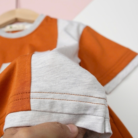 Bộ cộc tay Bé trai cotton in chữ LITIBABY size 2/12 tuổi