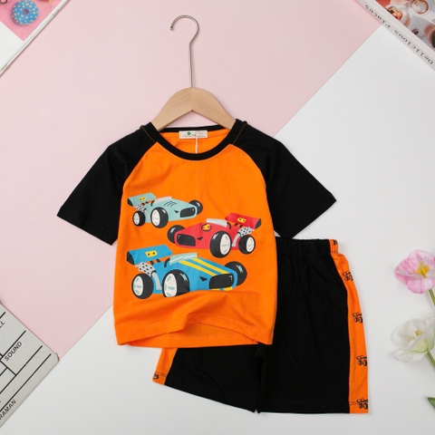 Bộ Bé trai cotton ngắn tay giáp lăng, hình spiderman, labubu, sonic size 2/10 tuổi