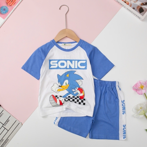 Bộ Bé trai cotton ngắn tay giáp lăng, hình spiderman, labubu, sonic size 2/10 tuổi