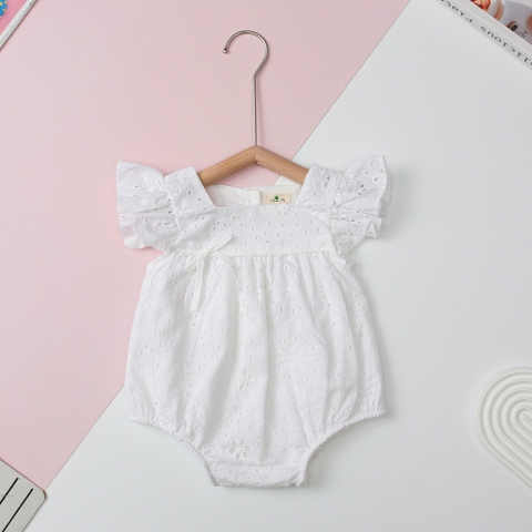 Bộ body BG vải thô mềm thêu 6/36 month