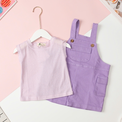 Set quần yếm kaki và áo phông 2/10