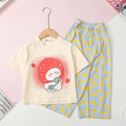 Bộ BG áo cotton quần lanh 4/14