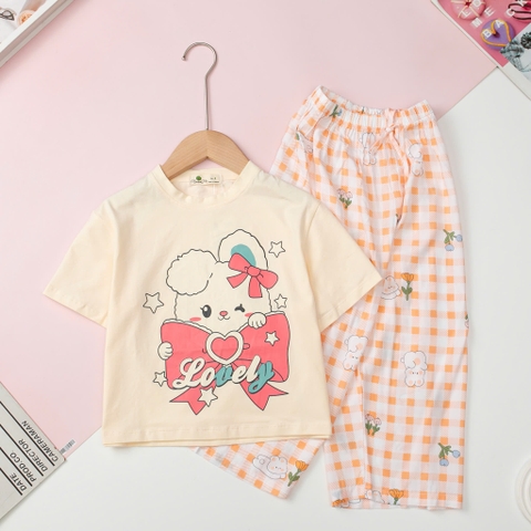 Bộ BG áo cotton quần lanh 4/14