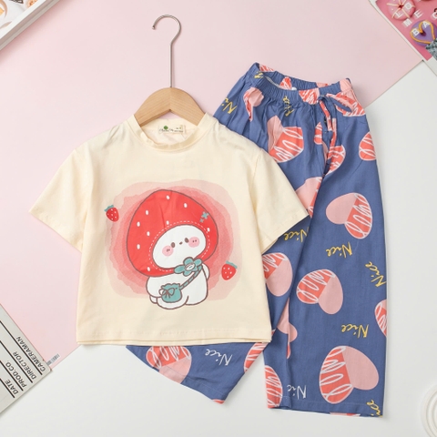 Bộ BG áo cotton quần lanh 4/14