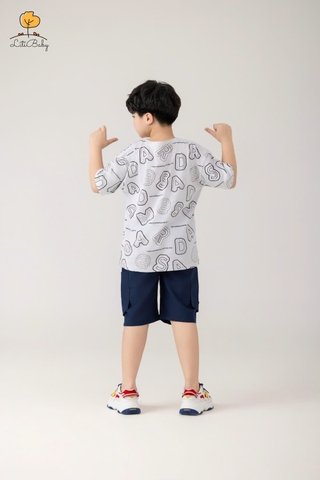 H504 Áo cotton BT ngắn tay in chữ 2/12