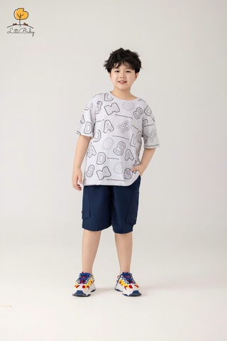 H504 Áo cotton BT ngắn tay in chữ 2/12