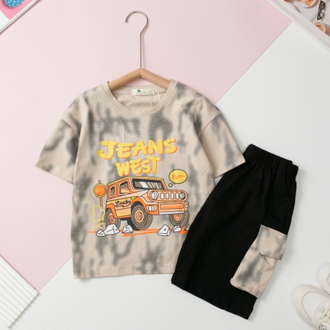 Bộ cotton trẻ em - bé trai B001,B002_4/14