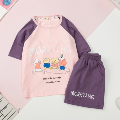 Bộ cotton trẻ em - bé gái G001_6/14