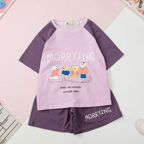 Bộ cotton trẻ em - bé gái G001_6/14