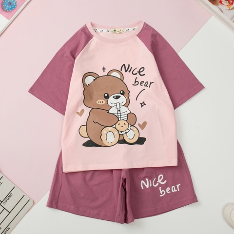 Bộ cotton trẻ em - bé gái G001_6/14