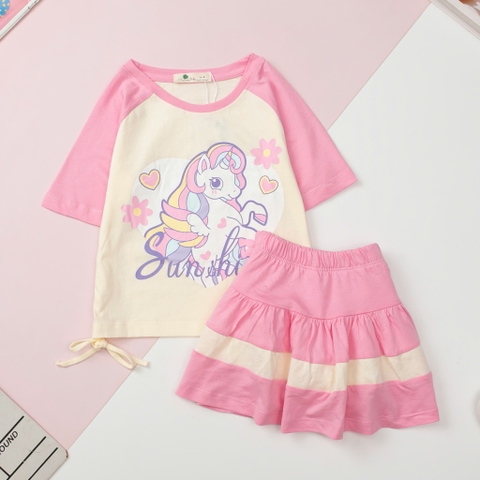 H551 Bộ cotton trẻ em - bé gái G002 4/12