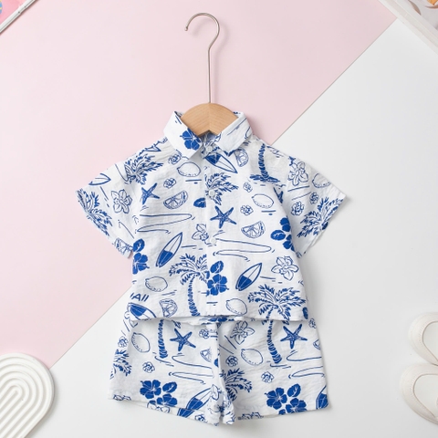Bộ cotton trẻ em - bé trai B002 9/36-4/10