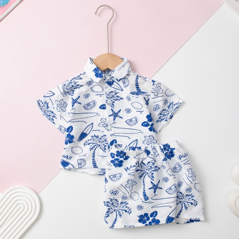 Bộ cotton trẻ em - bé trai B002 9/36-4/10