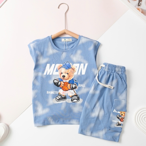 Bộ cotton trẻ em - bé trai B002_4/8-10/16 loang