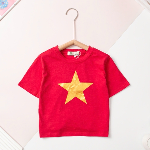Áo cotton trẻ em, áo cờ đỏ sao vàng A02 2/18 tuổi