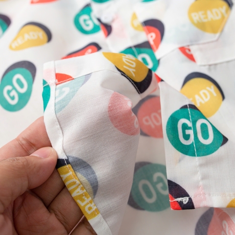 Bộ cotton trẻ em - bé trai B002, bộ sơ mi đi học, đi chơi size 9/36 tháng