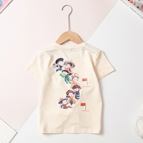 Áo cotton trẻ em-A02 2/16 Cờ đỏ sao vàng
