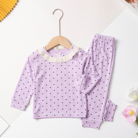 Bộ cotton trẻ em - bé gái H571 2/8
