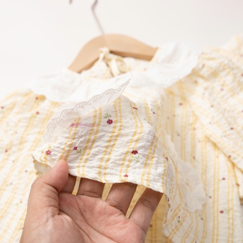 Bộ thời trang trẻ em - F05 2/7 đũi viền cổ