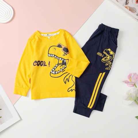 T403 Bộ cotton Bé trai thu đông size 2/8 tuổi