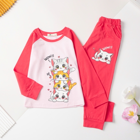 Bộ cotton trẻ em-bé gái ĐG002 4/12 H577