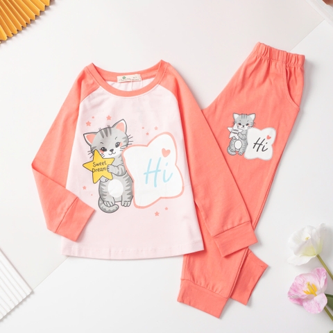 Bộ cotton trẻ em-bé gái ĐG002 4/12 H577