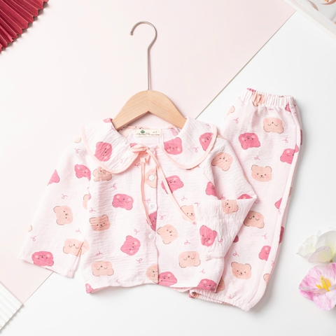Bộ cotton trẻ em - bé gái ĐG002 2/10