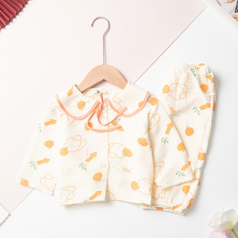 Bộ cotton trẻ em - bé gái ĐG002 2/10