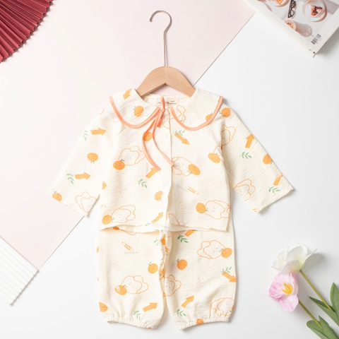 Bộ cotton trẻ em - bé gái ĐG002 2/10