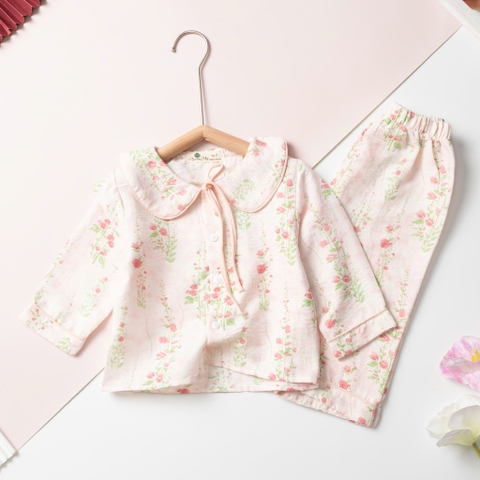 Bộ pizama đũi cotton trẻ em - bé gái ĐG002 2/7