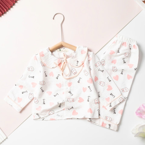 Bộ pizama đũi cotton trẻ em - bé gái ĐG002 2/7