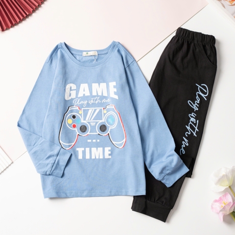 T411 Bộ cotton thu đông BT túi hộp 8/16 H582