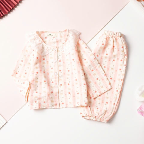 Bộ cotton trẻ em - bé gái ĐG002 2/10