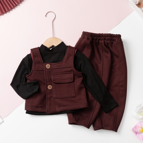 Bộ thời trang trẻ em - F04 1/5 nỉ gile
