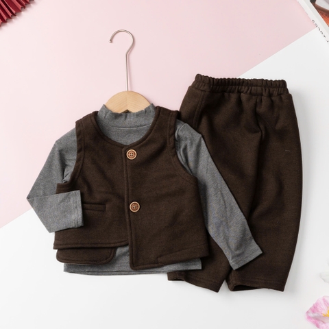 Bộ thời trang trẻ em - F04 1/5 nỉ gile