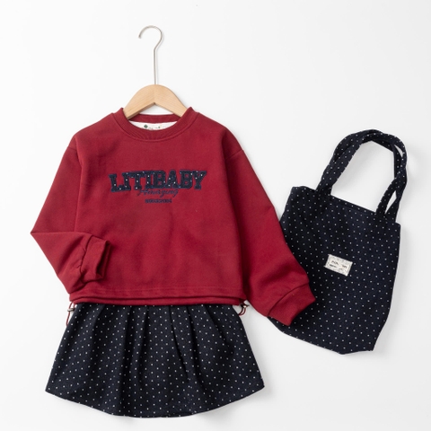 Bộ thời trang trẻ em - F07- nỉ chân váy 8/14 tuổi