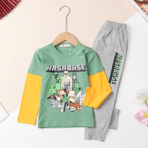 H570 Bộ cotton trẻ em - bé trai ĐB005 2/10