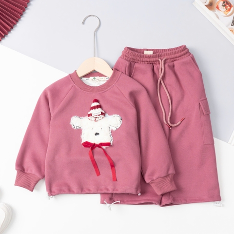 Bộ cotton trẻ em -F09 nỉ Noel 3/7