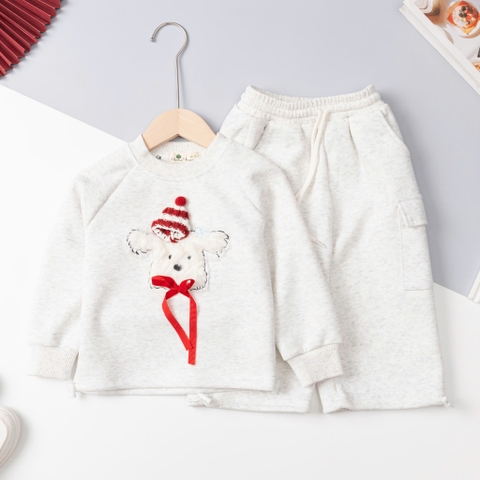Bộ cotton trẻ em -F09 nỉ Noel 3/7