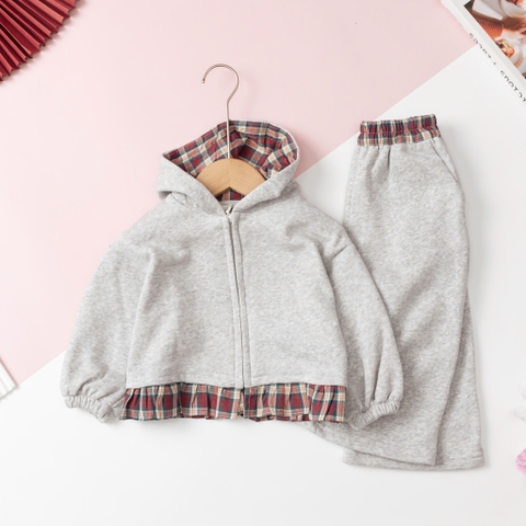 Bộ thời trang trẻ em-F04-nỉ khóa mũ 2/7 Tuổi