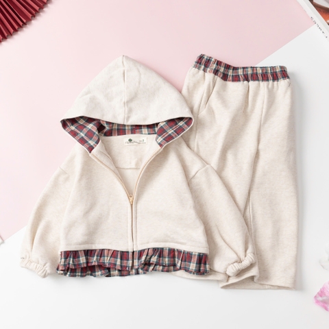 Bộ thời trang trẻ em-F04-nỉ khóa mũ 2/7 Tuổi