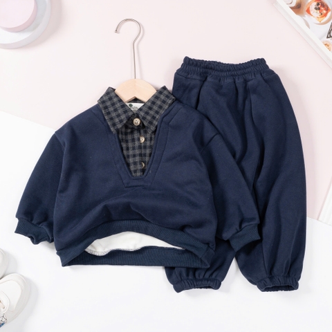 Bộ thời trang trẻ em - F04 2/7 cổ caro
