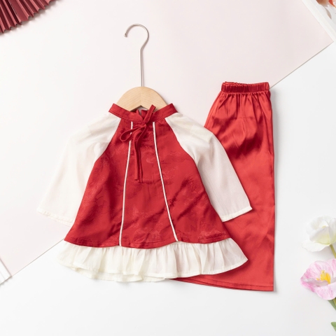 Áo dài trẻ em - AD02 2/12- Áo quần lụa