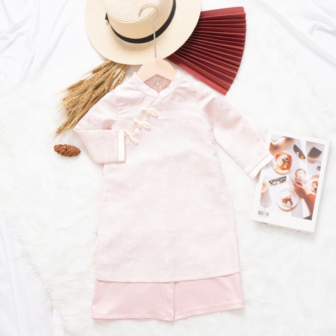 Áo dài trẻ em - AD02 2/12- Gấm hoa BG