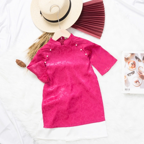 Áo dài trẻ em - AD02 2/12 - BG lụa