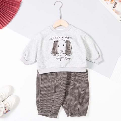 Bộ thời trang trẻ em - F04 2/7 thêu chó