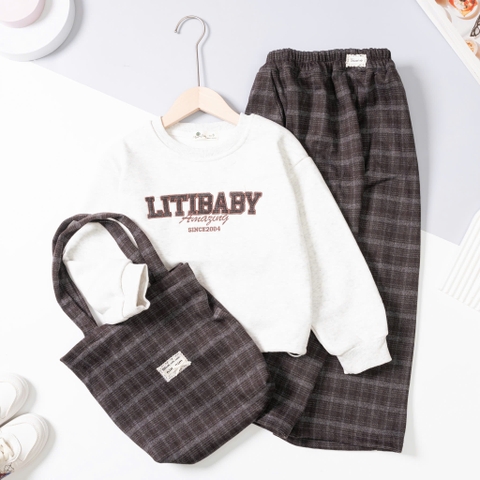 Bộ thời trang trẻ em - F04 8/16 quần suông