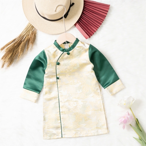 Áo dài trẻ em - AD02 2/10 gấm khuy