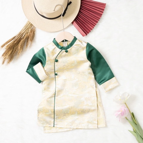 Áo dài trẻ em - AD02 2/10 gấm khuy